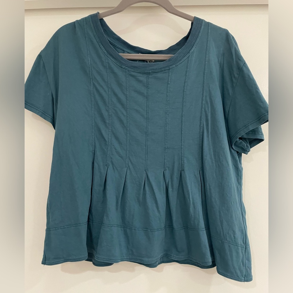Pilcro Teal Short Sleeve Top M